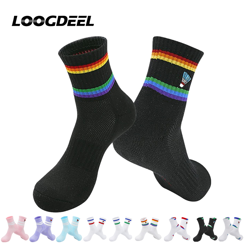Ankle Support Badminton - Loogdeel Pamuklu Kaymaz, Nefes Alabilen, Havlu